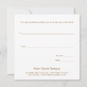 Spirituelle Geschenkgutschrift (Rückseite)