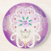 Spirituelle Goddess Meditation Kronjuwelen Getränkeuntersetzer (Vorne)