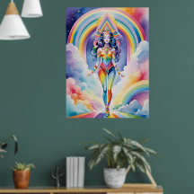 Spirituelle Goddess Soul Travel Rainbow Aura Woman