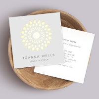 Spirituelle Gold Lotus Mandala Square Business Car