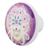 Spirituelle Göttin Meditation Kronjuwelen Keramikknauf (Rechts)