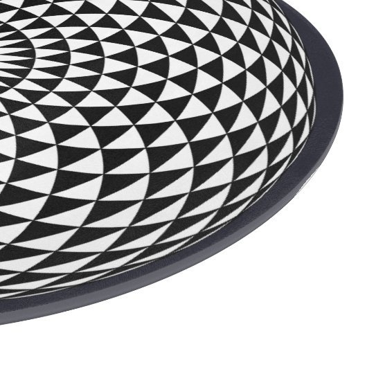 Spirituelle Graue Mandala Geometrische Vektorkunst Schneidebrett (Ecke)