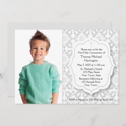 Spirituelle Graumaaske, Foto Einladung (Vorne/Hinten)