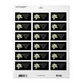 Spirituelle Green Lotus Blume Adressaufkleber (Vorne)