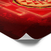 Spirituelle Grunge Shree Yantra Poster (Ecke)