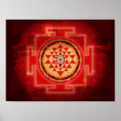 Spirituelle Grunge Shree Yantra Poster (Vorne)