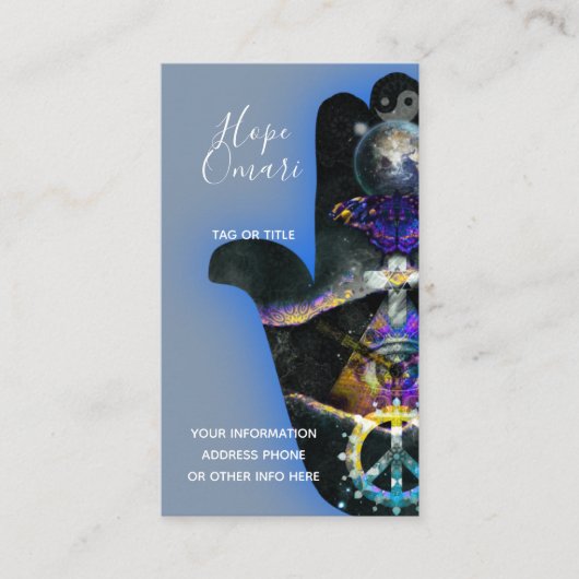 Spirituelle Hand, mystisch Visitenkarte (Vorderseite)