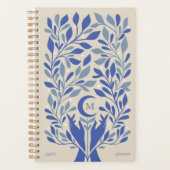 Spirituelle Hände Celestial Crescent Moon Monogram Planer (Vorderseite)