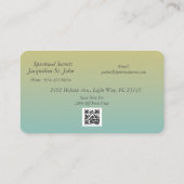 Spirituelle Heilung mit Watercolor-Libelle Visitenkarte (Rückseite)