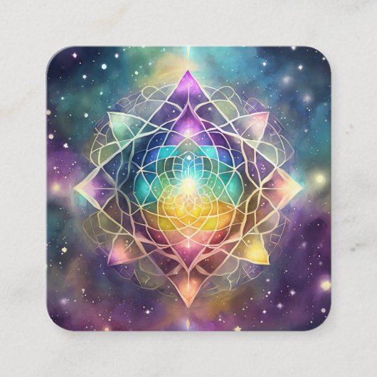 Spirituelle Heilung Quadratische Visitenkarte (Vorderseite)