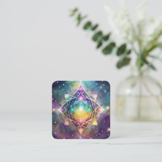 Spirituelle Heilung Quadratische Visitenkarte (Stehend Vorderseite)