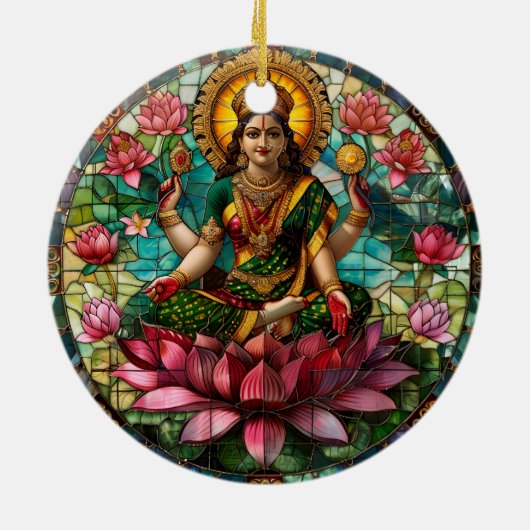 Spirituelle Hindus Deity Ganesha Religious Hindu G Keramik Ornament (Hinten)