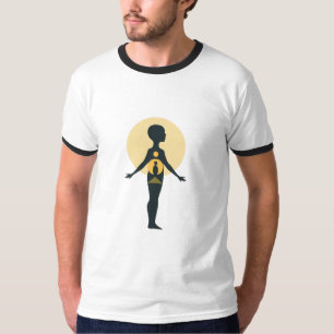 Spirituelle Innere Wachstums-Silhouette Minimalist T-Shirt