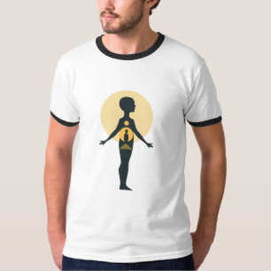 Spirituelle Innere Wachstums-Silhouette Minimalist T-Shirt