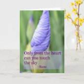 Spirituelle Iris Inspiration Rumi Quote Card Karte (Gelbe Blume)