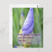 Spirituelle Iris Inspirational Rumi Zitat Postkart Postkarte (Vorne/Hinten)