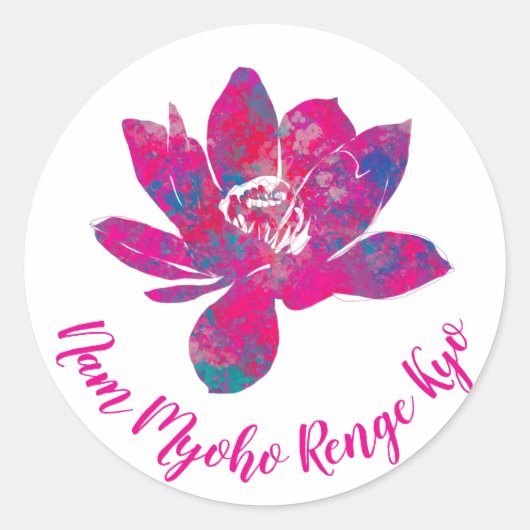 Spirituelle Kaskade der Blume des Lotus Runder Aufkleber (Vorderseite)