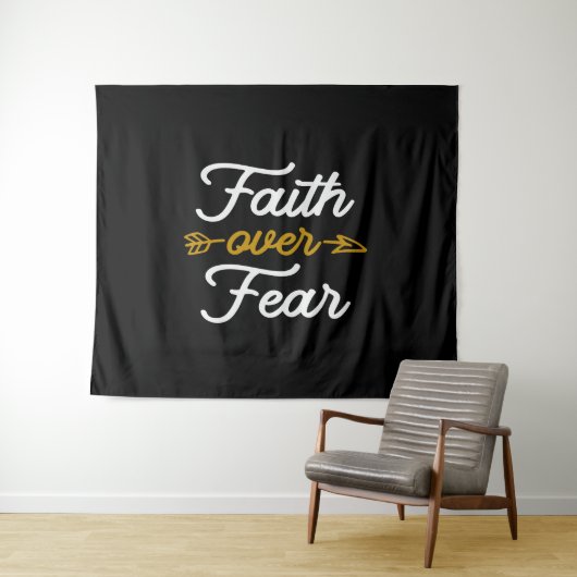 Spirituelle Kraft Glaube über Angst Wandteppich (Beispiel (Horizontal))