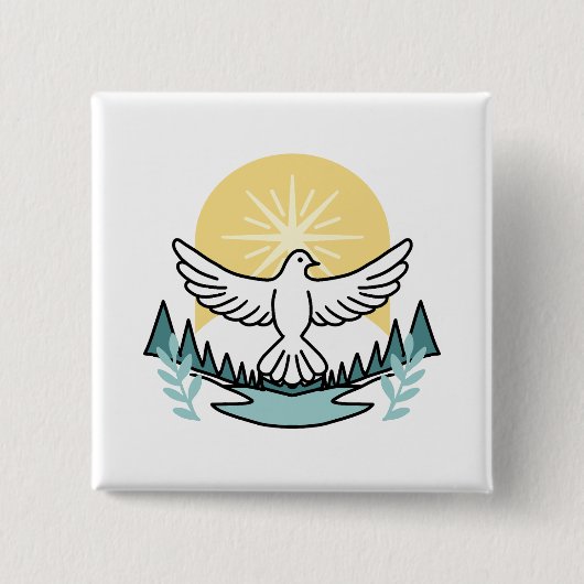 Spirituelle Kraft in Gott - Christlich Button (Vorderseite)