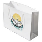 Spirituelle Kraft in Gott - Christlich Große Geschenktüte (Rückseite Schrägansicht)