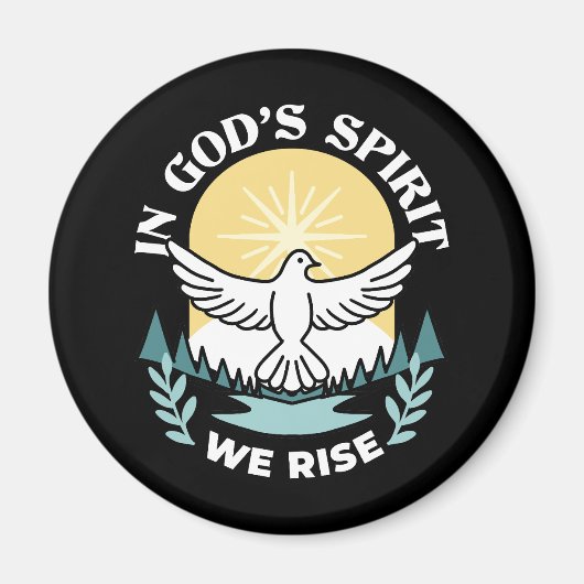 Spirituelle Kraft in Gott - Christlich Magnet (Vorne)