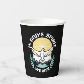 Spirituelle Kraft in Gott - Christlich Pappbecher (Rückseite)