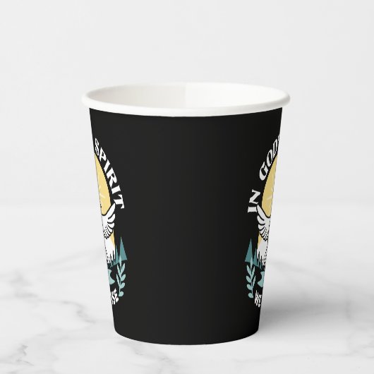 Spirituelle Kraft in Gott - Christlich Pappbecher (Links)