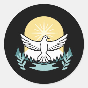 Spirituelle Kraft in Gott - Christlich Runder Aufkleber