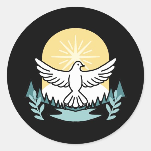 Spirituelle Kraft in Gott - Christlich Runder Aufkleber (Vorderseite)