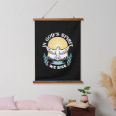 Spirituelle Kraft in Gott - Christlich Wandteppich Mit Holzrahmen (Schlafzimmer)