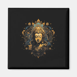 Spirituelle Kunst Frieden Zen Yoga Asien Guatama B Magnet