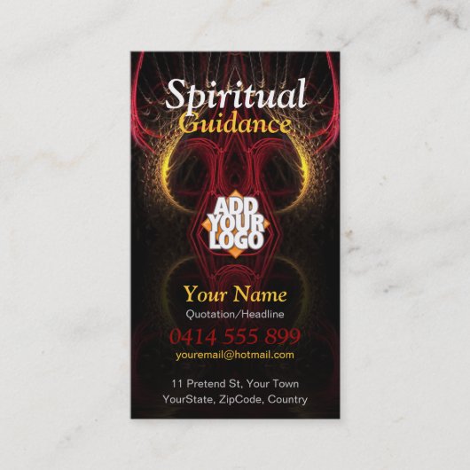 Spirituelle Kunst Neue Altersserie Business Card Visitenkarte (Vorderseite)