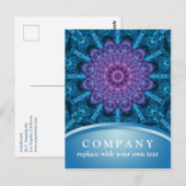Spirituelle Lila Blume Mandala Postkarte (Vorne/Hinten)