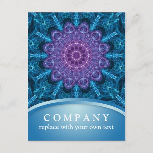 Spirituelle Lila Blume Mandala Postkarte (Vorderseite)