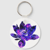 Spirituelle Lila Lotus Blume Nam Myoho Renge Kyo Schlüsselanhänger (Rückseite)