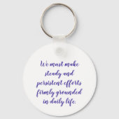 Spirituelle Lila Lotus Blume Nam Myoho Renge Kyo Schlüsselanhänger (Rückseite)