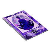 Spirituelle Lila Sitting Yoga Pose Notizblock (Rechte Seite)