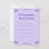 Spirituelle Lila Tarot Abend Routinekarte Einladung (Vorderseite)