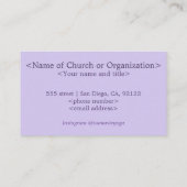 Spirituelle Lila Visitenkarte (Rückseite)