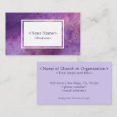 Spirituelle Lila Visitenkarte (Vorne/Hinten)