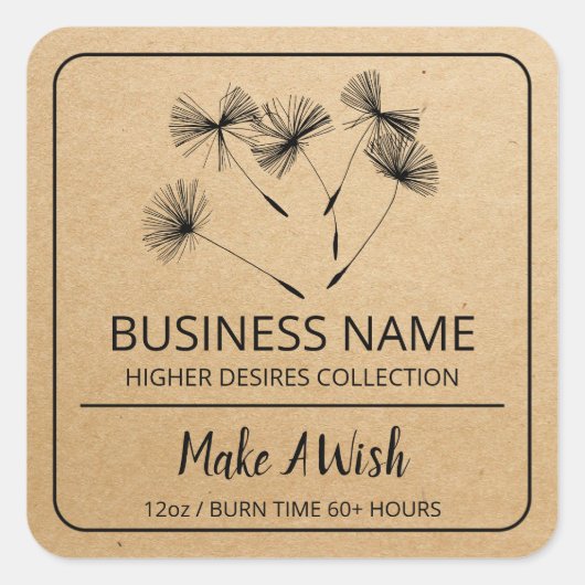 Spirituelle Lüster Samen Sojenkandeln Produktkennz Quadratischer Aufkleber (Vorderseite)