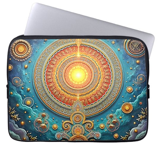 Spirituelle Mandala Art Laptopschutzhülle (Vorderseite)