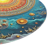 Spirituelle Mandala Art Schneidebrett (Ecke)