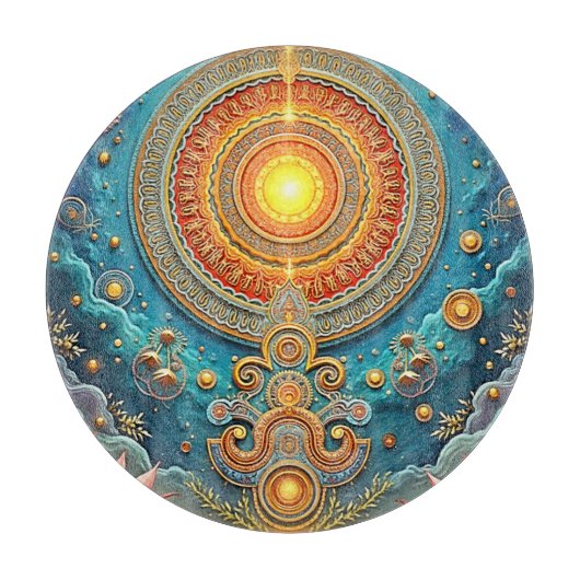 Spirituelle Mandala Art Schneidebrett (Vorderseite)