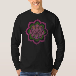 Spirituelle Mandala Blume Blossom Yoga Bohemischer T-Shirt