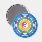 Spirituelle Mandala Rainbow Colors Chinese Yin Yan Magnet (Vorderseite/Rückseite)