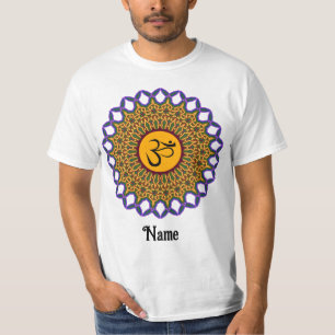 Spirituelle Mandala Yoga Om Peacock individuell an T-Shirt