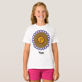 Spirituelle Mandala Yoga Om Peacock individuell an T-Shirt (Vorne ganz)