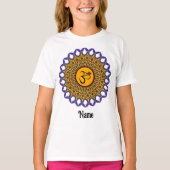 Spirituelle Mandala Yoga Om Peacock individuell an T-Shirt (Vorderseite)