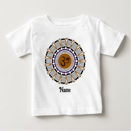 Spirituelle Mandala Yoga Om Symbol Lila angepasst Baby T-shirt